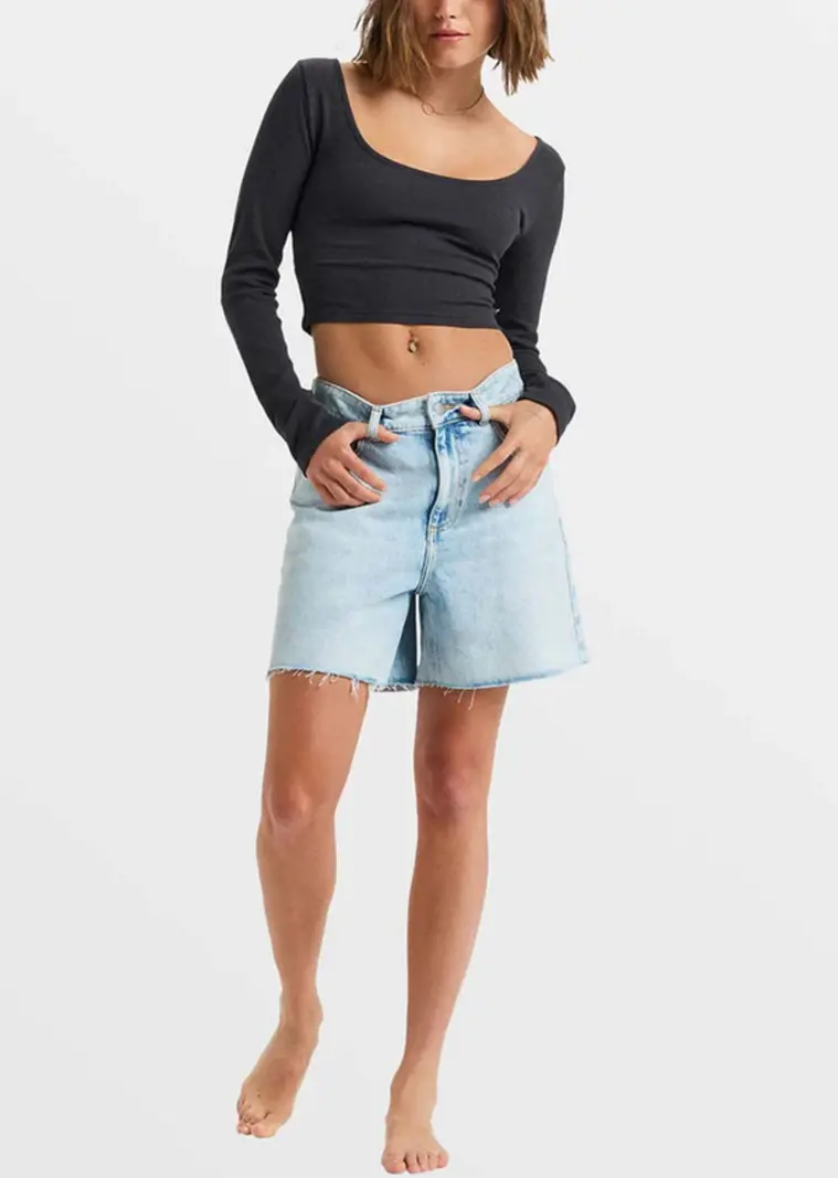 Roxy FEMMES GOOD KEEPSAKE LS RIB KNIT TOP PHANTOM