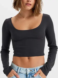 Roxy WOMEN'S GOOD KEEPSAKE LS RIB KNIT TOP PHANTOM