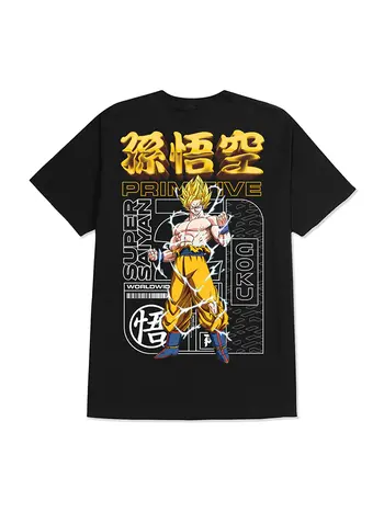 Primitive HOMMES DRAGON BALL X PRIMITIVE SPIRIT TEE BLACK