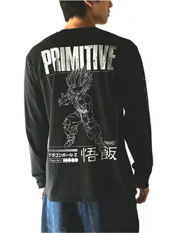 Primitive MEN'S DRAGON BALL X PRIMITIVE VENGENCE LS BLACK