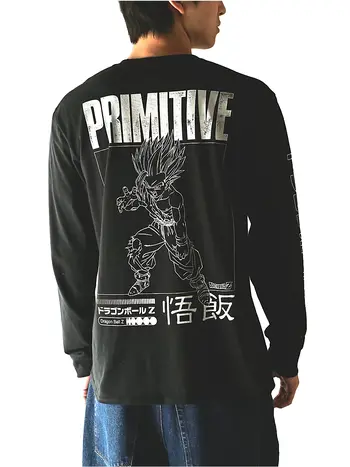 Primitive MEN'S DRAGON BALL X PRIMITIVE VENGENCE LS BLACK