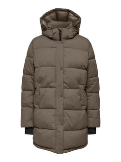 Only FEMMES ANN PREMIUM PUFFER COAT MID-LONG WALNUT