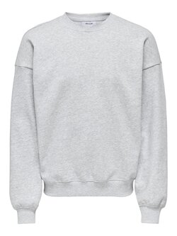 Only & Sons HOMMES TURNER LIFE VTG CREW NECK LIGHT GREY MELANGE