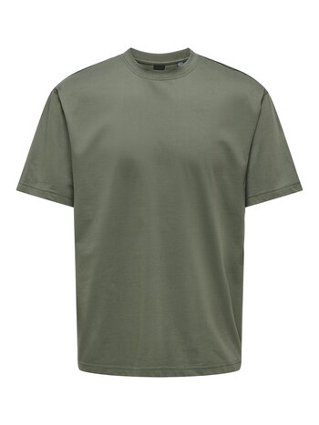 Only & Sons FRED T-SHIRT CASTOR GRAY