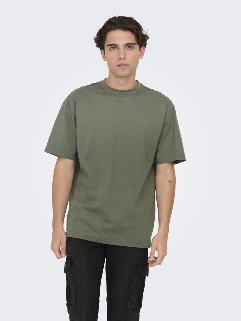 Only & Sons FRED T-SHIRT CASTOR GRAY