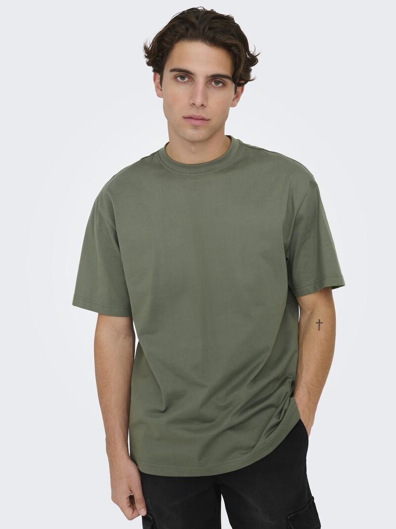 Only & Sons FRED T-SHIRT CASTOR GRAY