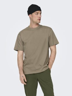 Only & Sons FRED T-SHIRT DESERT TAUPE
