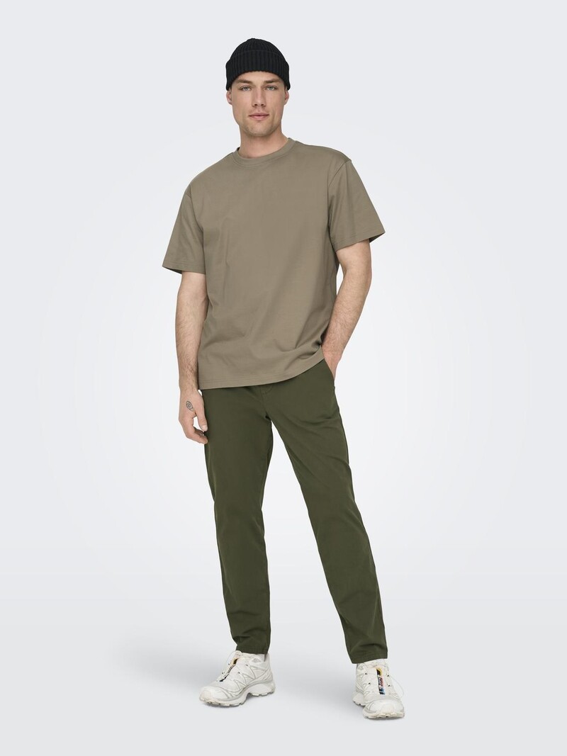 Only & Sons FRED T-SHIRT DESERT TAUPE