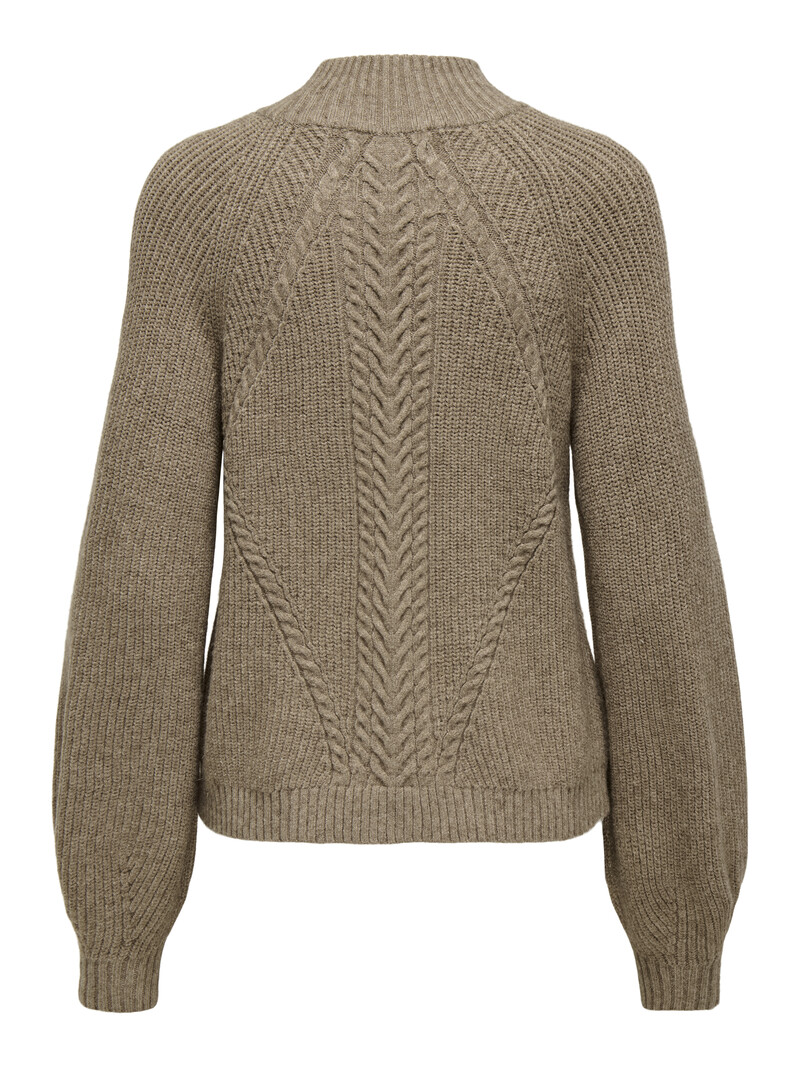 Only FEMMES KATIA LS DETAIL HIGHNECK KNIT MALT BALL