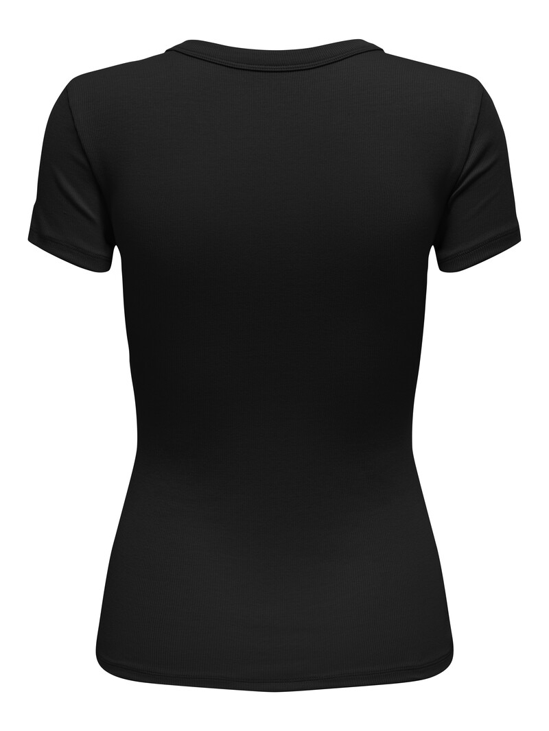 Only WOMEN'S EASY S/S O-NECK TOP BLACK