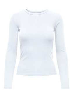 Only WOMEN'S EASY L/S TOP BRIGHT WHITE