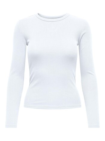Only FEMMES EASY L/S TOP BRIGHT WHITE