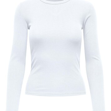 Only WOMEN'S EASY L/S TOP BRIGHT WHITE