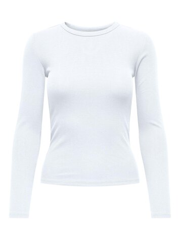 Only FEMMES EASY L/S TOP BRIGHT WHITE