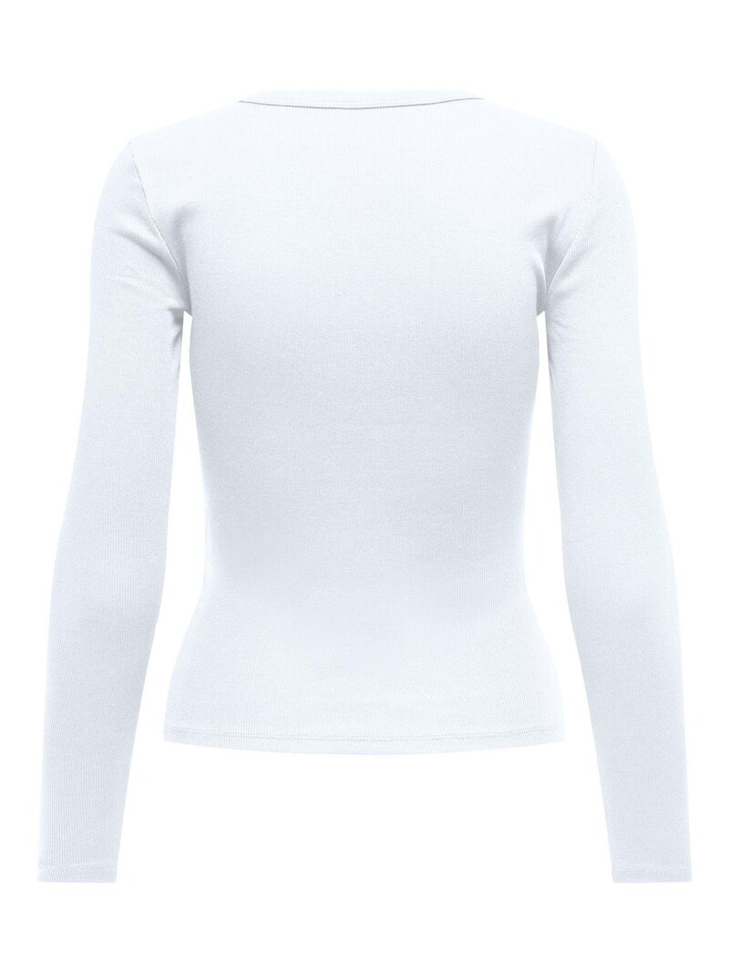 Only WOMEN'S EASY L/S TOP BRIGHT WHITE