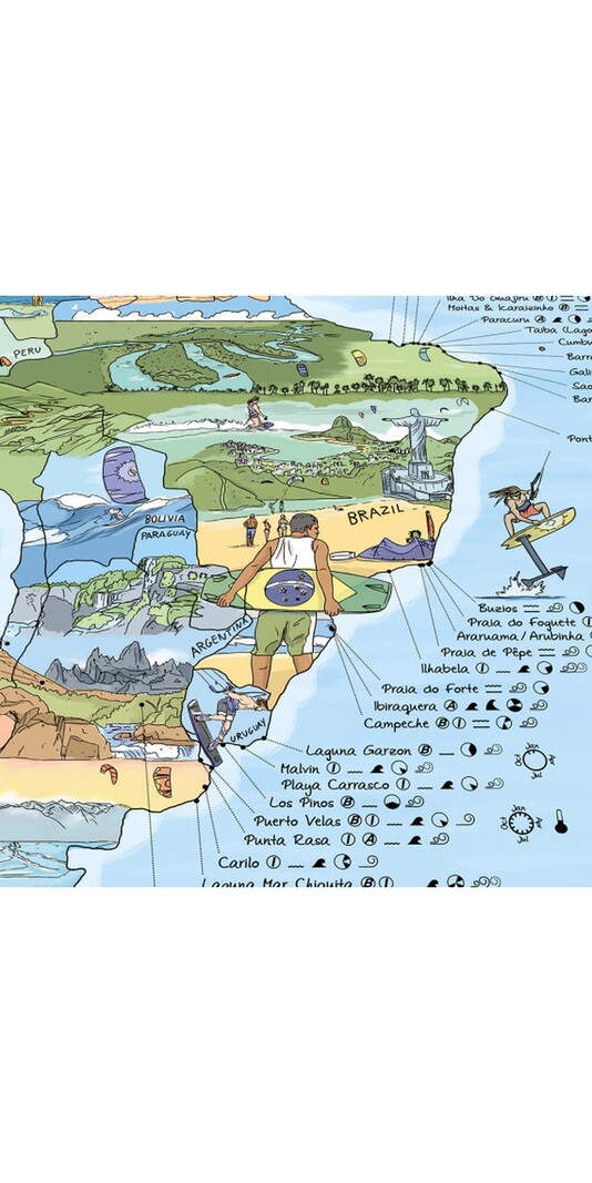 GLOBE TROTT-AIR 286 KITE SURF MAP