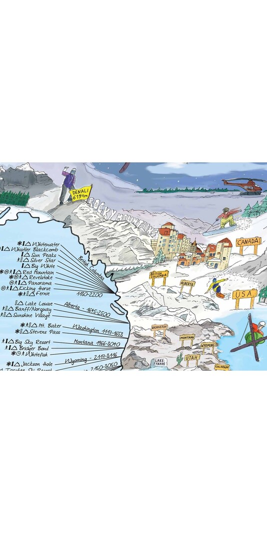 GLOBE TROTT-AIR MAP SNOWTRIP ANGLAIS