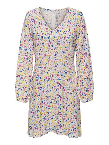 Only FEMMES NOVA LIFE VIS L/S LIVA DRESS CLOUD DANCER