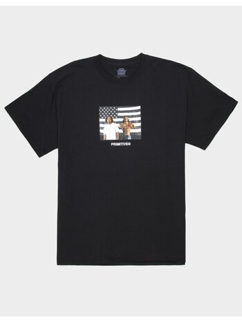Primitive HOMMES STRIPES TEE BLACK