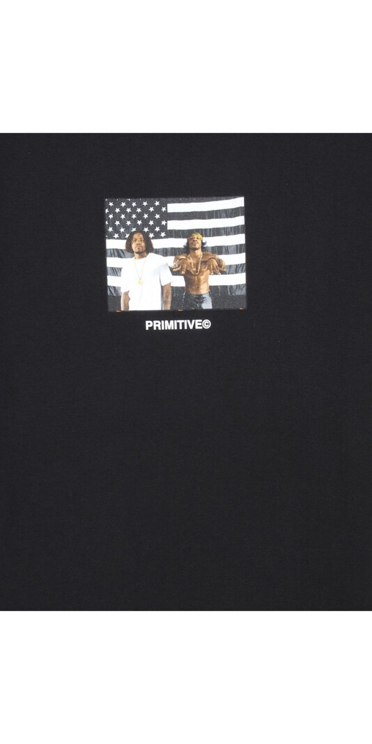 Primitive HOMMES STRIPES TEE BLACK