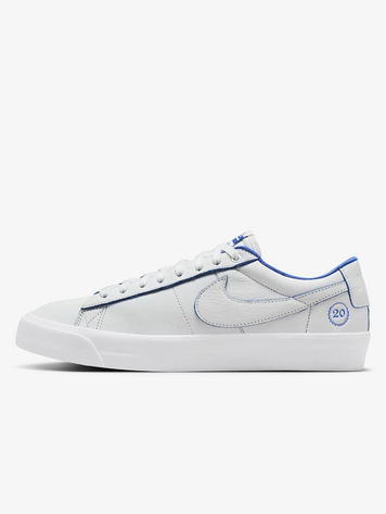 Nike SB MEN'S BLAZER LOW PRO GT PREMIUM SUMMIT WHITE/GAME ROYAL