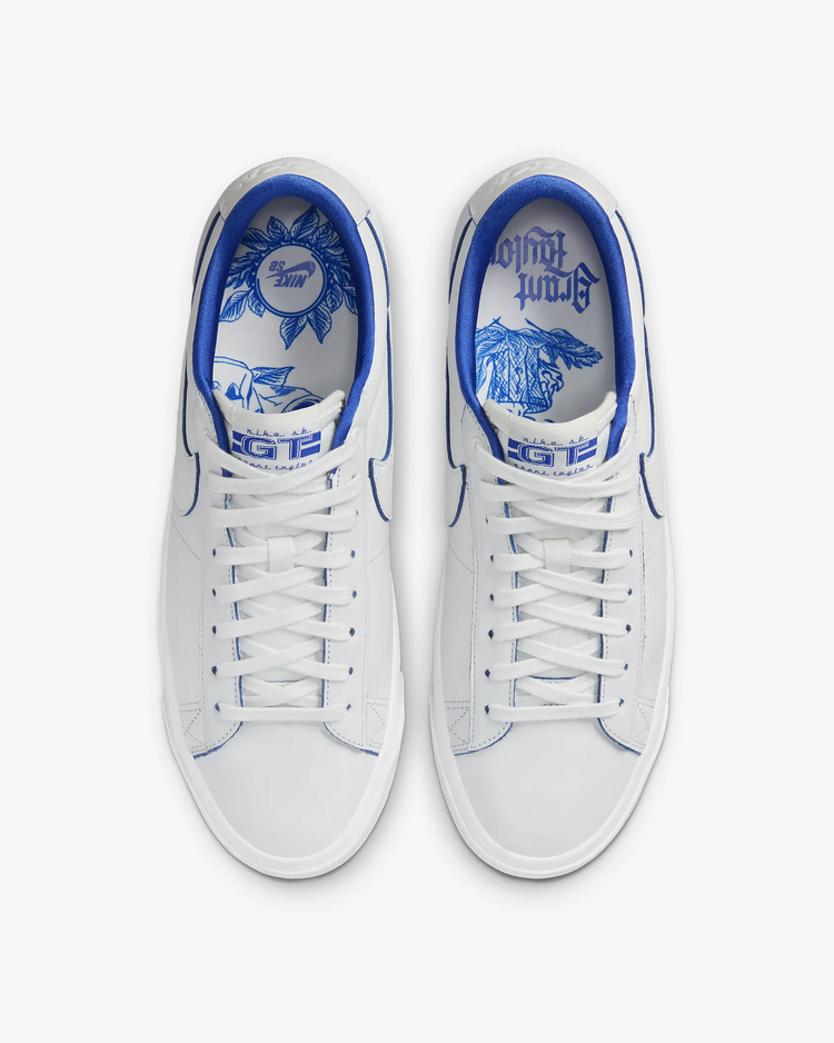 Nike SB HOMMES BLAZER LOW PRO GT PREMIUM SUMMIT WHITE/GAME ROYAL