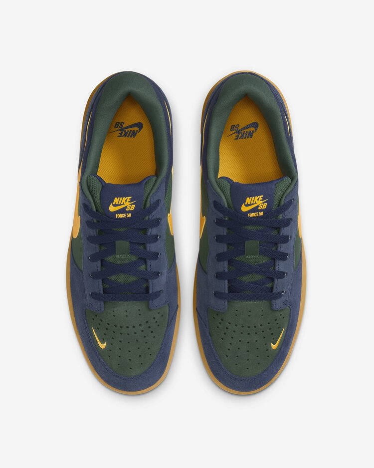 Nike SB MEN'S FORCE 58 MIDNIGHT NAVY/UNIVERSITY GOLD/FIR