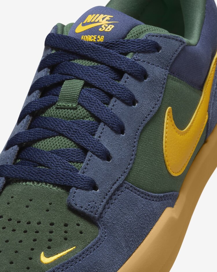 Nike SB MEN'S FORCE 58 MIDNIGHT NAVY/UNIVERSITY GOLD/FIR