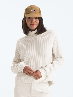 THE NORTH FACE WOMEN'S L/S CHABOT MOCK NECK WHITE DUNE