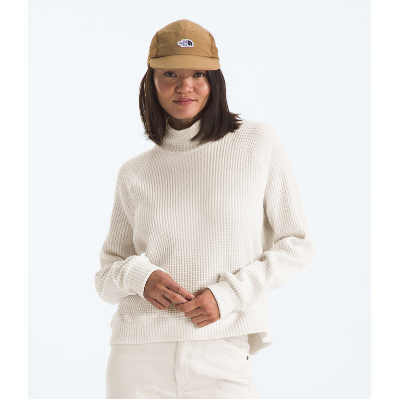 North Face WOMEN'S L/S CHABOT MOCK NECK WHITE DUNE