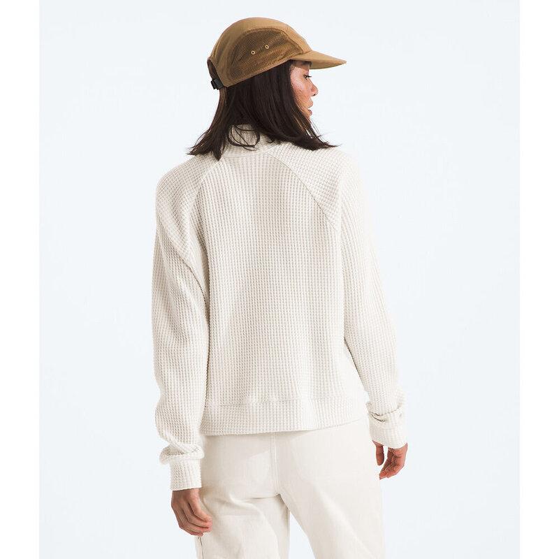North Face WOMEN'S L/S CHABOT MOCK NECK WHITE DUNE
