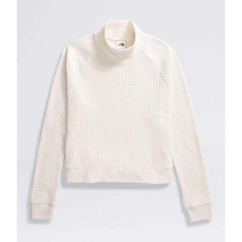North Face WOMEN'S L/S CHABOT MOCK NECK WHITE DUNE