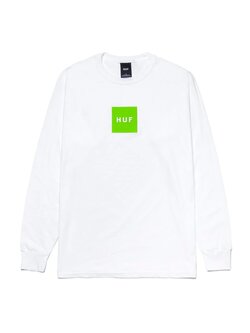 HUF HOMMES ESSENTIALS BOX LOGO L/S WHITE