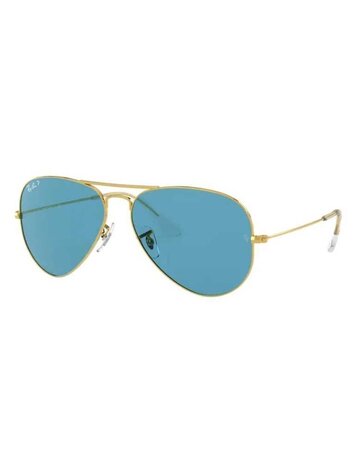 RAY BAN AVIATOR LARGE METAL LEGEND GOLD W/ BLUE