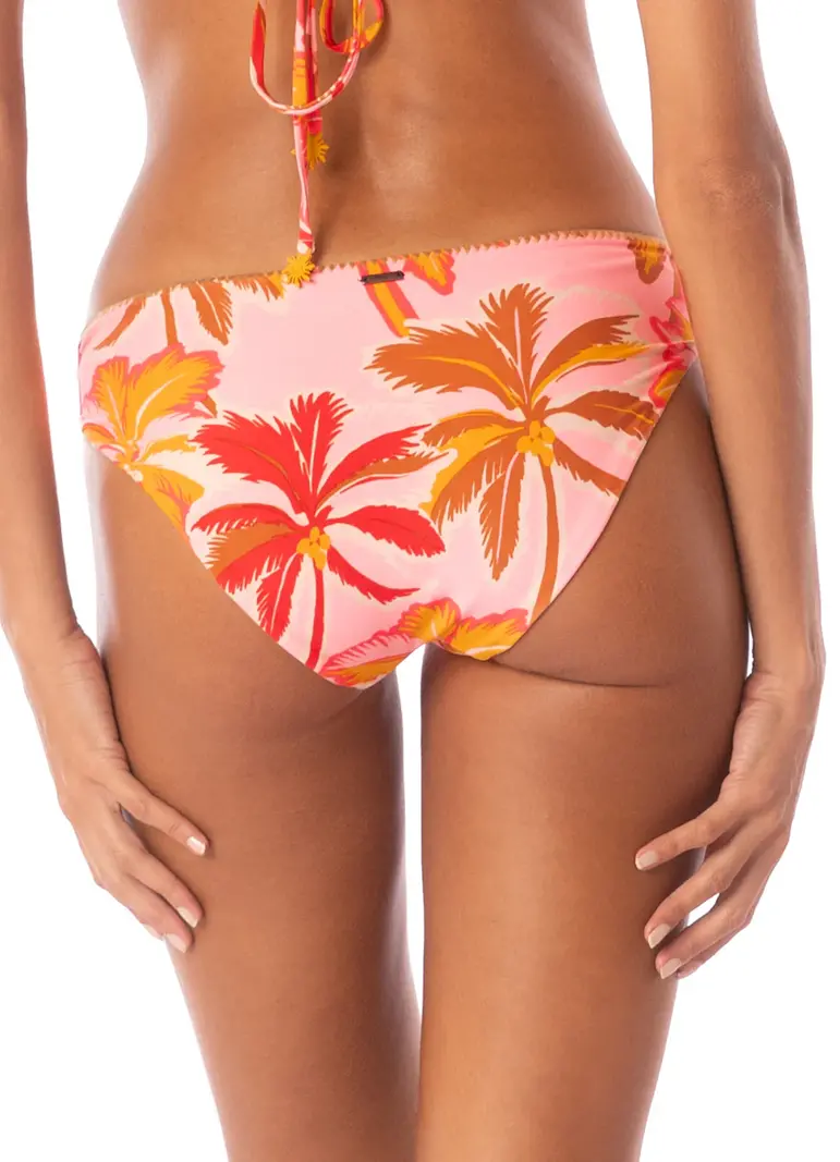 Maaji Swimwear PINK PALMS SUBLIMITY BIKINI BOTTOM