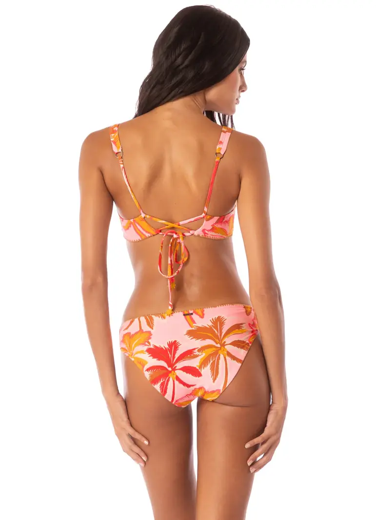 Maaji Swimwear PINK PALMS SUBLIMITY BIKINI BOTTOM
