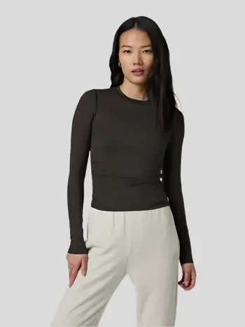 Vuori FEMMES HALO RUCHED LS DARK JAVA HEATHER