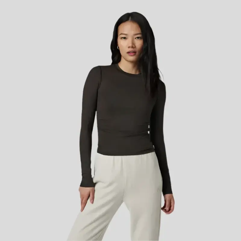 Vuori FEMMES HALO RUCHED LS DARK JAVA HEATHER