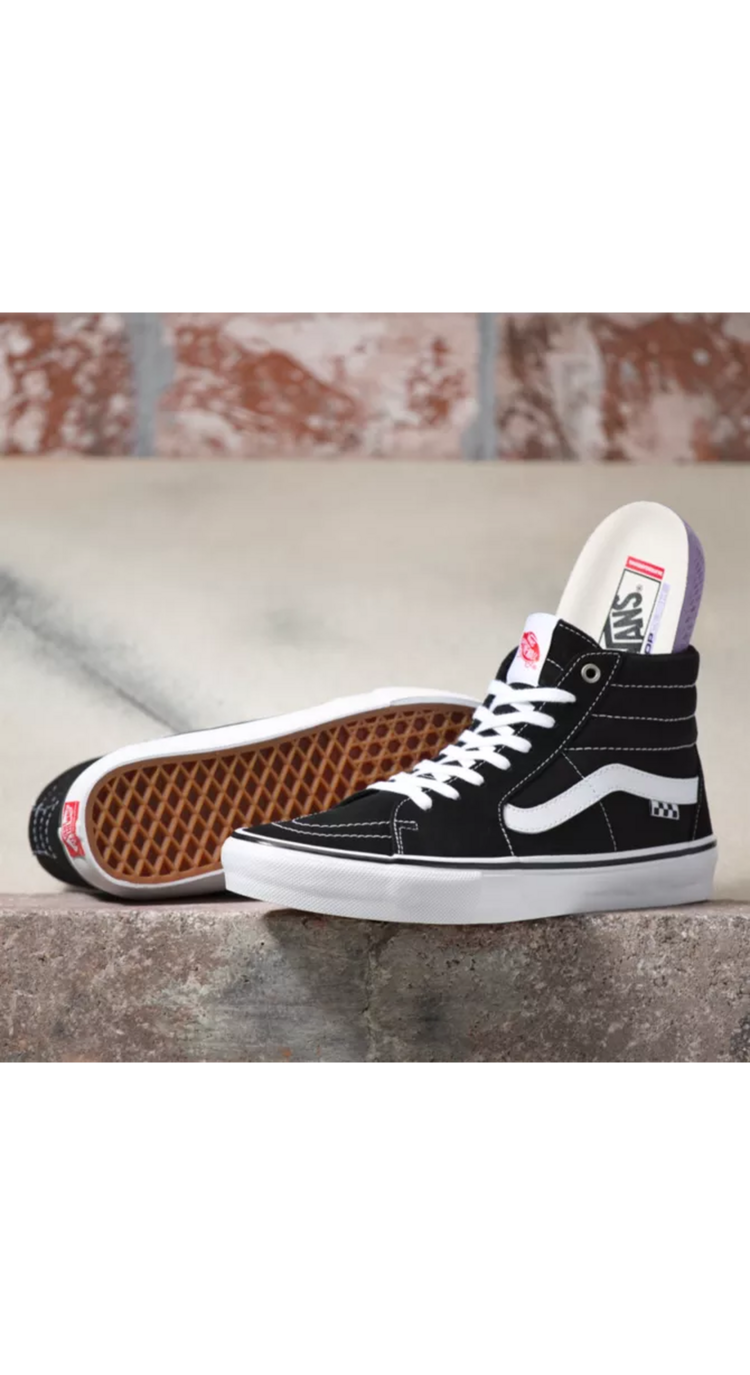 Vans MEN'S SKATE SK8-HI BLACK/WHITE