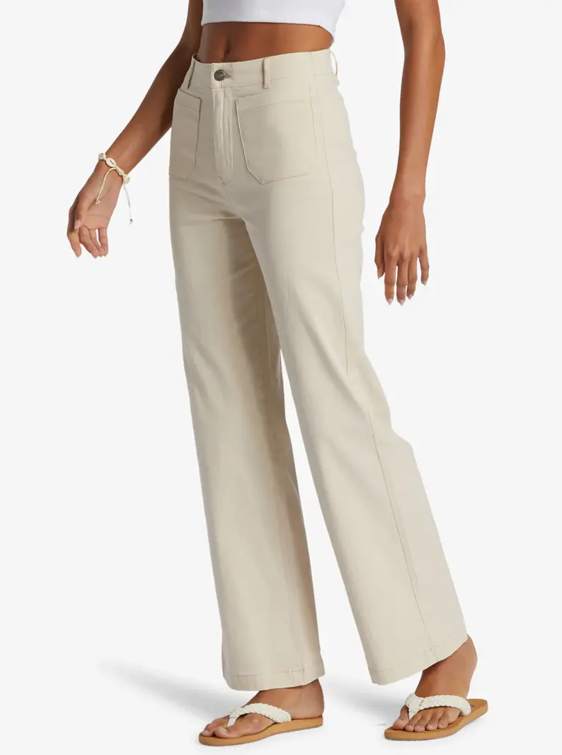 Roxy COASTAL CRUISER WIDE LEG PANTS TAPIOCA