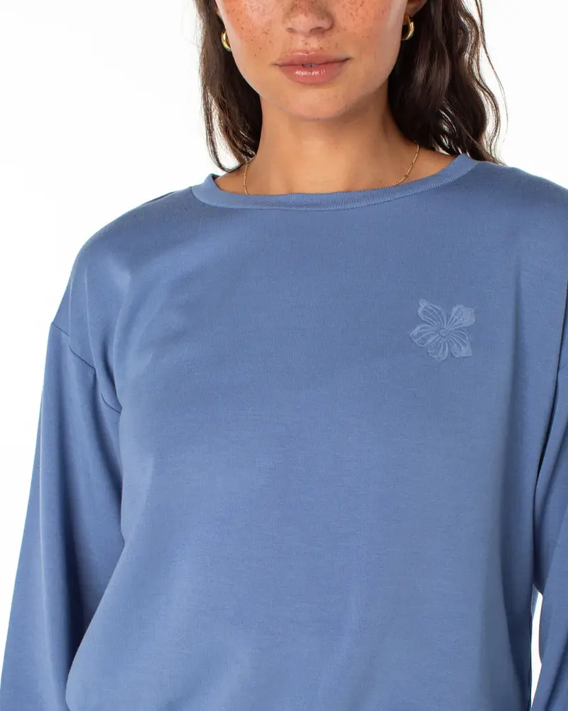 Roxy SURFING BY MOONLIGHT PULLOVER SWEATSHIRT INFINITY BLUE