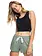 Roxy GOOD KEEPSAKE CROP TOP ANTHRACITE