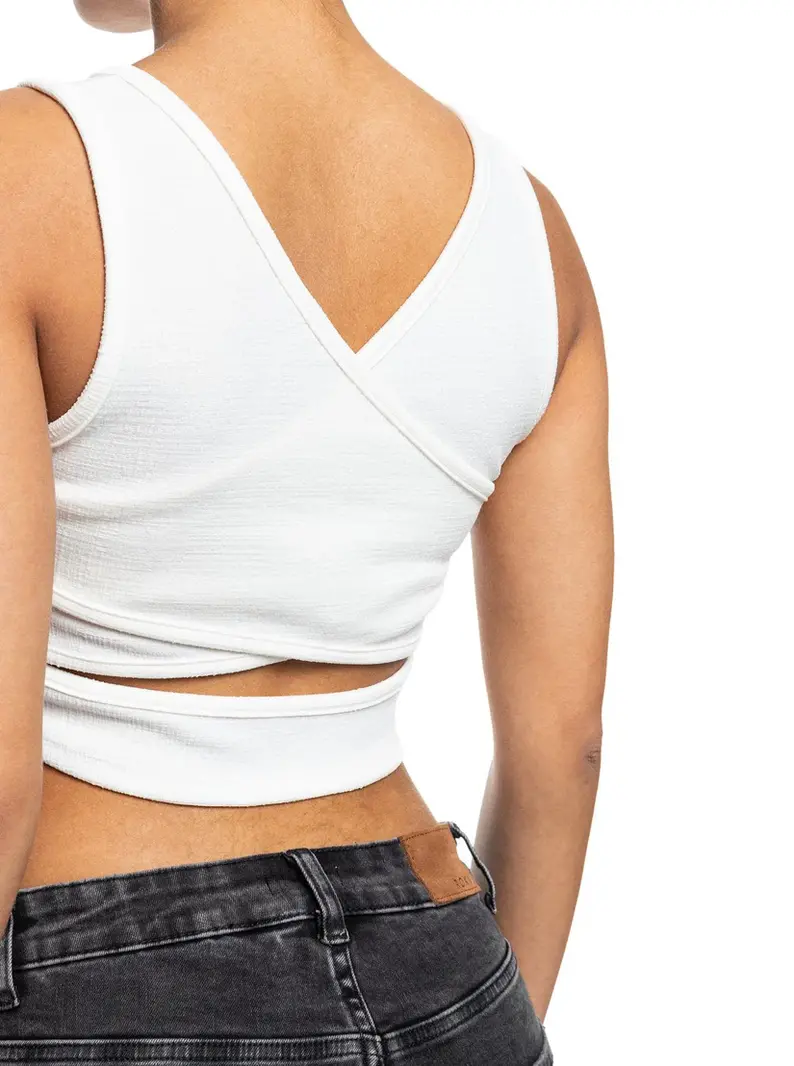 Roxy GOOD KEEPSAKE CROP TOP SNOW WHITE