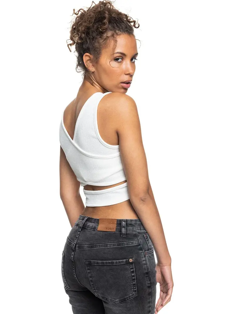 Roxy GOOD KEEPSAKE CROP TOP SNOW WHITE