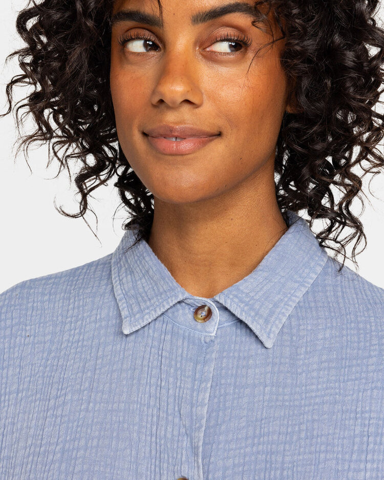 Roxy MORNING TIME WASHED LONG SLEEVE INFINITY BLUE