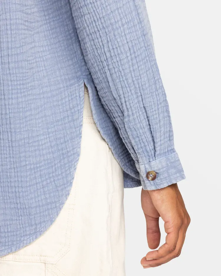 Roxy MORNING TIME WASHED LONG SLEEVE INFINITY BLUE