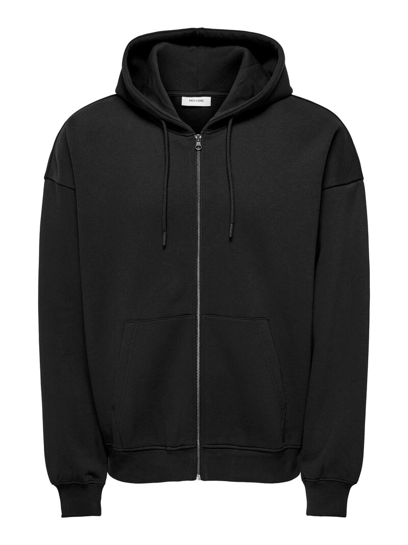 Only & Sons TURNER LIFE VTG ZIP HOODIE BLACK