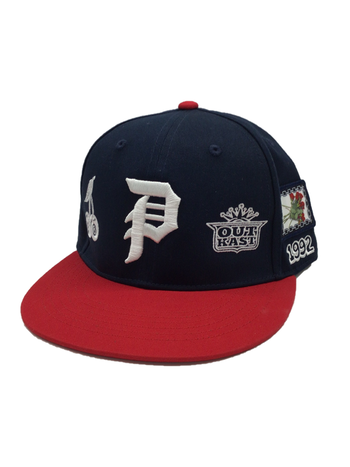 Primitive HOMMES PRIMITIVE x OUTKAST JACKSON SNAPBACK NAVY/RED