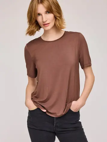 Gentle fawn WOMEN'S BRIELLE T-SHIRT BRUNETTE