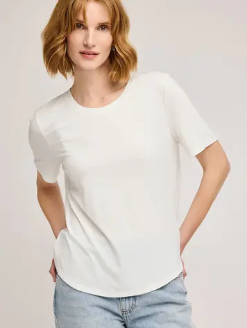 Gentle fawn WOMEN'S BRIELLE T-SHIRT WHITE